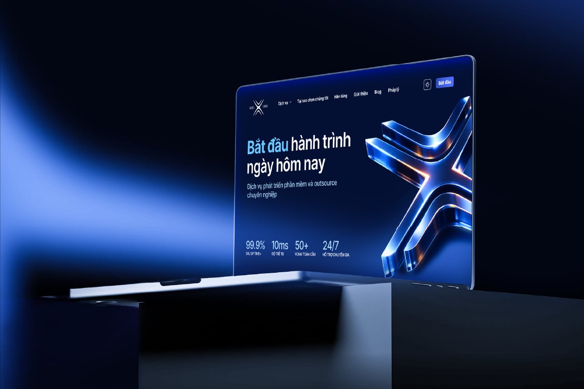 Laptop Website Mockup